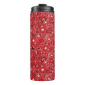 Bandana Red Paisley Thermosbecher (Vorderseite)