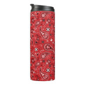 Bandana Red Paisley Thermosbecher (Nach rechts gedreht)