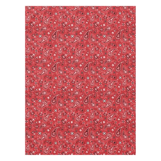 Bandana Red Paisley Tischdecke (Vorderseite)