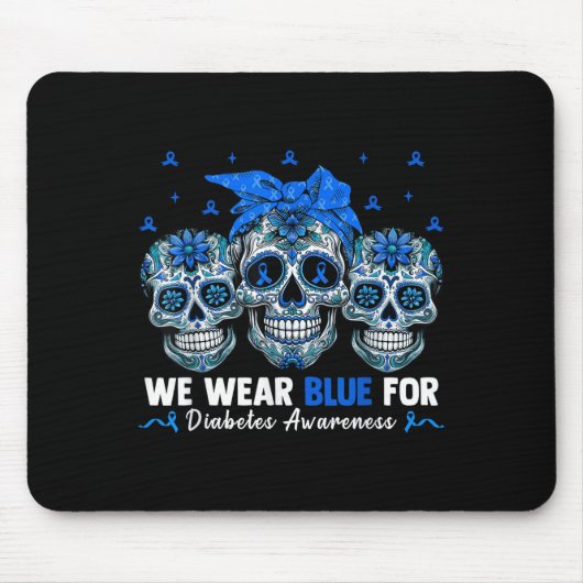 Bandana Sugar Skull Wir tragen Multifunktionsblau Mousepad (Vorne)