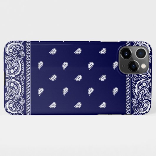 Bandana True Blue Phone iPhone Hülle (Rückseite (Horizontal))