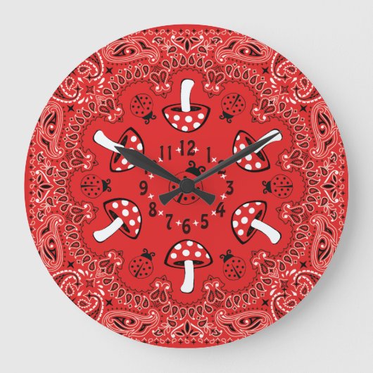 Bandana-Uhr Große Wanduhr (Vorderseite)