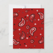 Bandana und Lasso Cowgirl zum Geburtstag Einladung (Rückseite)