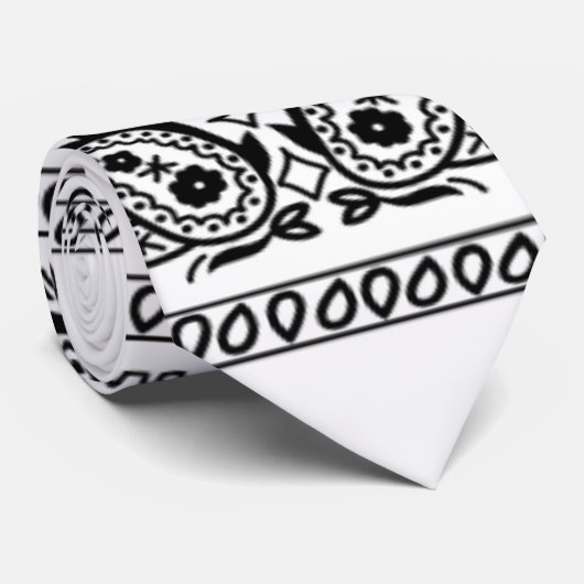 Bandana White Krawatte (Gerollt)