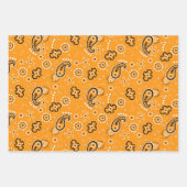 Bandana Yellow Orange Green Moderner klassischer S Geschenkpapier Set (Vorderseite)