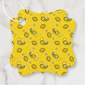Bandana Yellow Red Pattern Zwei Töne Klassischer S Geschenkanhänger (Vorderseite)