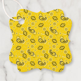 Bandana Yellow Red Pattern Zwei Töne Klassischer S Geschenkanhänger