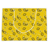 Bandana Yellow Retro Classic Moderner Spaß Große Geschenktüte (Vorderseite)