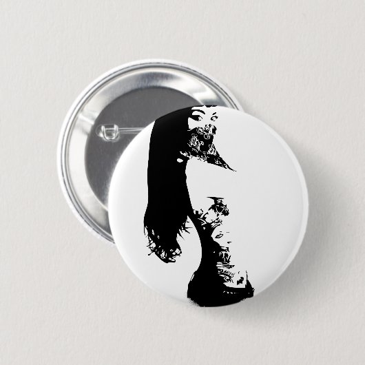 Bandanamädchen Button (Vorne & Hinten)