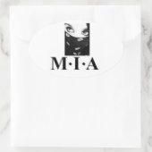 Bandanna-Mädchen Ovaler Aufkleber (Tasche)