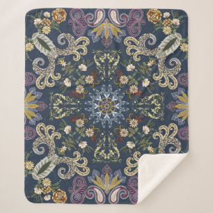 Bandanna mit farbenfrohen Paisley-nahtlosen Muster Sherpadecke