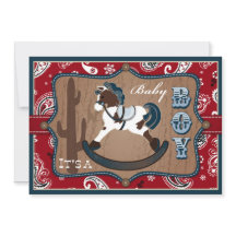 Bandanna Print & Rocking Horse Cowboy Baby Dusche