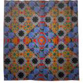 Bandanna shawl, tablecloth fabric design, silk nec duschvorhang (Vorderseite)