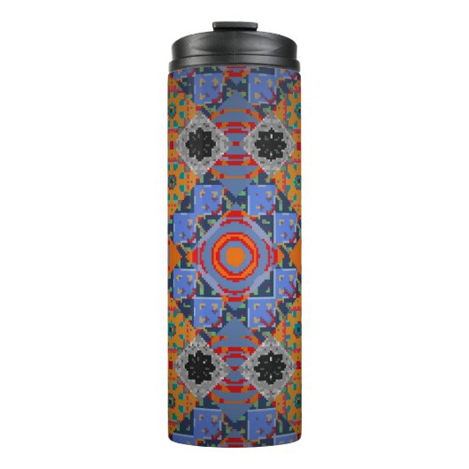 Bandanna shawl, Tischdecken, Stoffdesign, Seide Thermosbecher (Vorderseite)