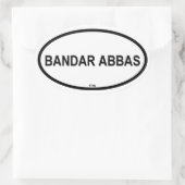 BANDAR ABBAS OVALER AUFKLEBER (Tasche)