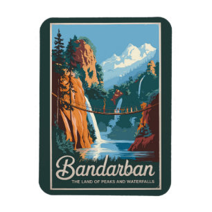 Bandarban Bangladesch Reise Kunst Vintage Magnet