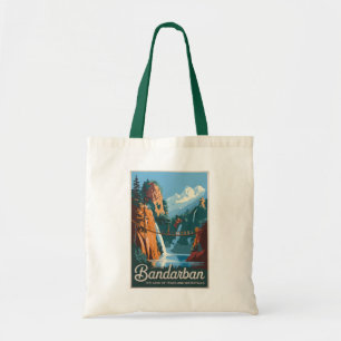 Bandarban Bangladesch Reise Kunst Vintage Tragetasche