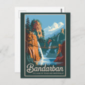Bandarban Bangladesh Travel Art Vintag Postkarte (Vorne/Hinten)