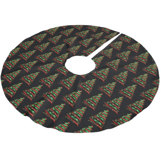 Bandbaum Polyester Weihnachtsbaumdecke (Schrägansicht)