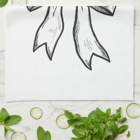 Bandbogen-Schwarzweiss-zeichnen Handtuch (Gefaltet)