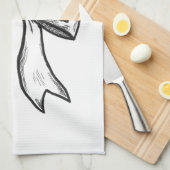 Bandbogen-Schwarzweiss-zeichnen Handtuch (Viertel Falte)