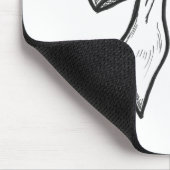 Bandbogen-Schwarzweiss-zeichnen Mousepad (Ecke)