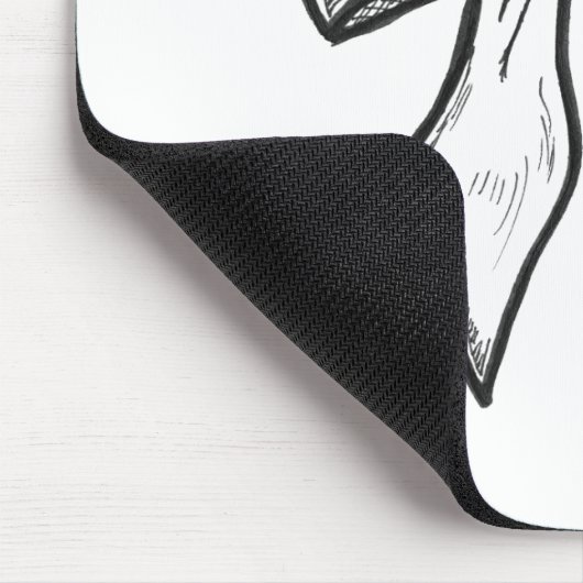 Bandbogen-Schwarzweiss-zeichnen Mousepad (Ecke)