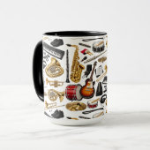 Bandcollage Tasse (Vorderseite Links)