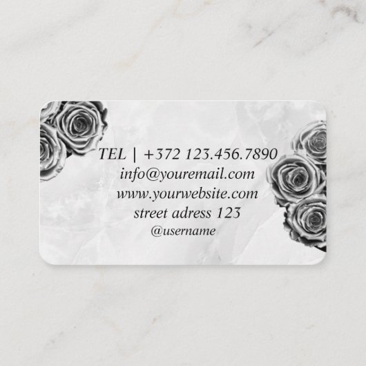 Banddirektor Hintergrundsänger Visitenkarte (Rückseite)