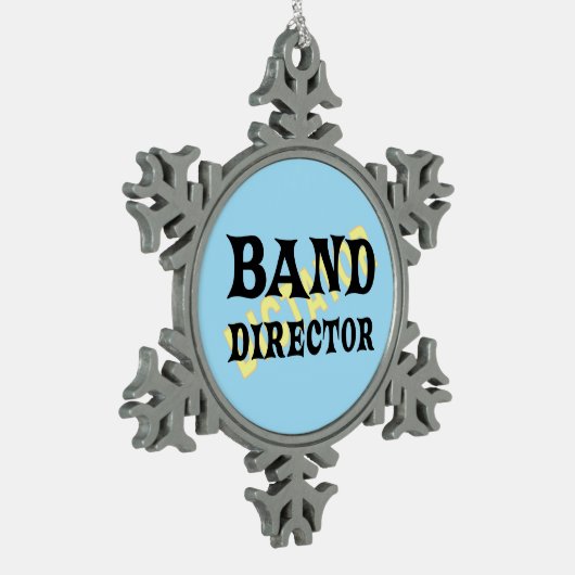 Banddirektor Schneeflocken Zinn-Ornament (Links)