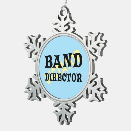 Banddirektor Schneeflocken Zinn-Ornament (Rechts)