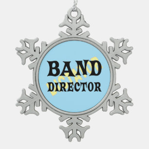 Banddirektor Schneeflocken Zinn-Ornament