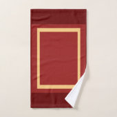 BANDED CREME ON DARK RED BADHANDTUCH SET (Handtuch)