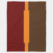 Banded Earthy Rustic Red Cocoa Brown Color Block Fleecedecke (Vorderseite)