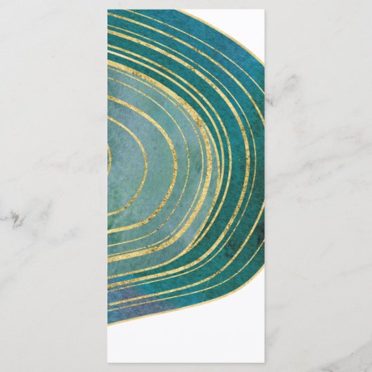 Banded Gemstone | Emerald Dinner Menu Card Menükarte (Rückseite)