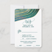Banded Gemstone | Emerald Menu Choice RSVP Card (Vorderseite)