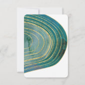 Banded Gemstone | Emerald Menu Choice RSVP Card Karte (Rückseite)