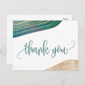 Banded Gemstone | Emerald Vielen Dank Postkarte (Vorne/Hinten)