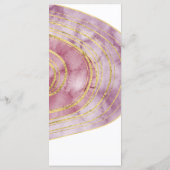 Banded Gemstone | Mauve Dinner Menu Card Menükarte (Rückseite)