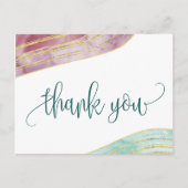 Banded Gemstone | Mauve Vielen Dank Postkarte (Vorderseite)