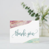 Banded Gemstone | Mauve Vielen Dank Postkarte (Stehend Vorderseite)