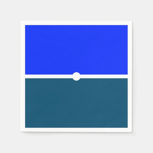 Banded Modern Ocean Nautical Blue Color Blocks Serviette (Vorderseite)