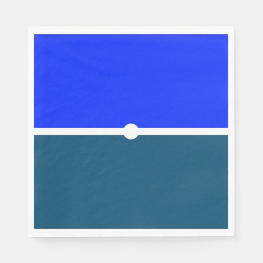 Banded Modern Ocean Nautical Blue Color Blocks Serviette (Vorderseite)