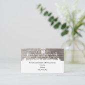 Banded Wood Empfang Umschließungskarten Begleitkarte (Stehend Vorderseite)