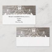 Banded Wood Empfang Umschließungskarten Begleitkarte (Vorne/Hinten)