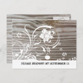 Banded Wood UAWG Einladungspostkarte (Vorne/Hinten)