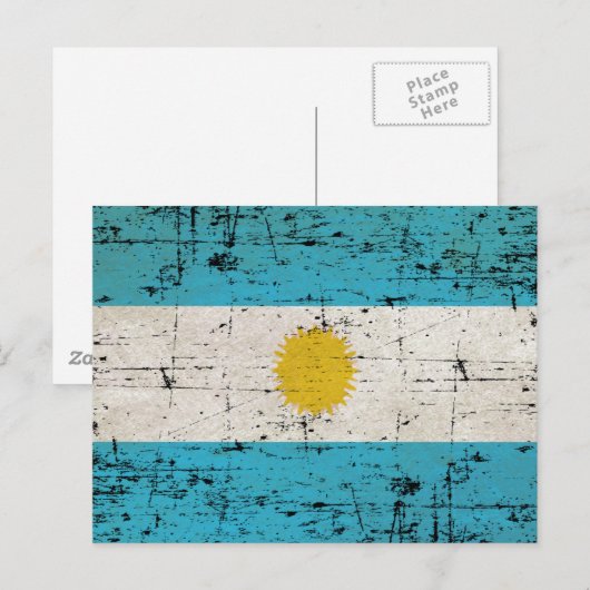 Bandeira da Argentinien Postkarte (Vorne/Hinten)