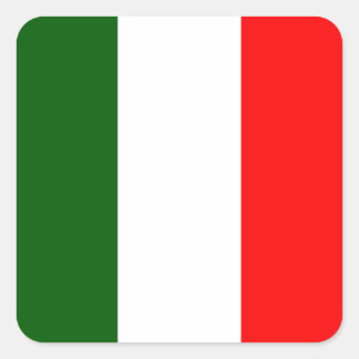 Bandeira da Itália Quadratischer Aufkleber