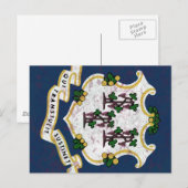 Bandeira de Connecticut Postkarte (Vorne/Hinten)
