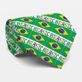 Bandeira do Brasil e Brasil Come o Nome Krawatte (Gerollt)